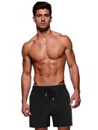 Fekete férfi fürdőruha cipzáras zsebekkel