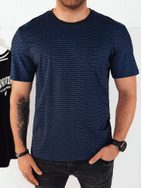 Trendi sötét kék póló mintával