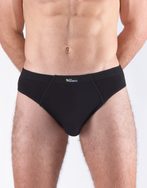 Fekete férfi alsónadrág Eco Bamboo keskeny oldallal