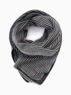 Modern kötött szürke-fekete férfi sál V1 ACSF-0114