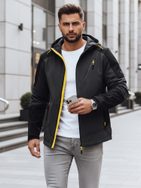 Egyedi grafit szürke softshell dzseki sárga kontraszt elemekkel