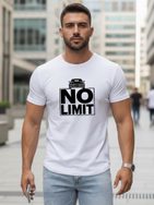 Fehér férfi póló NO LIMIT nyomtatással