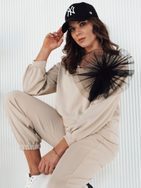 Egyedi bézs színű női pulóver  Filan