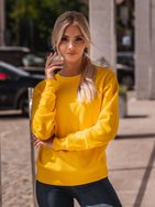 Egyszerű sárga női melegítő pulóver TLR001
