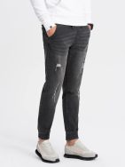 Divatos fekete jogger nadrág  V2 PADJ-0150