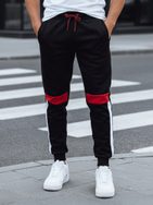 Férfi dizájner melegítőnadrág fekete színben