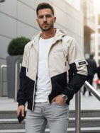 Trendi bézs-fekete sportkabát