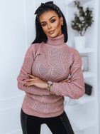 Különleges rózsaszín női pulóver Trixa