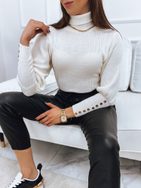Ekrüszínű elegáns női pulóver Ingrida