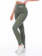 Kényelmes zöld női leggings PLR251