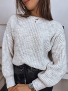 Stílusos ekrüszínű női pulóver Veni