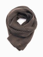Modern kötött barna-fekete férfi sál  V3 ACSF-0114