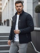 Kék steppelt férfi kabát az átmeneti időszakra