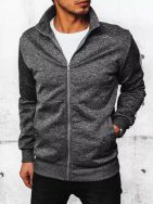 Férfi grafit pulóver vállpánttal