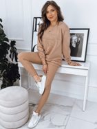 Női leggings bézs színben California Team