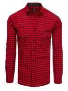 Piros fekete kockás mintás ing