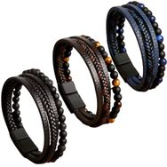 3 db stílusos férfi karkötő készlet