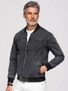 Fekete farmer bomber kabát C558