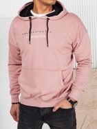 Rózsaszín kapucnis pulóver egyedi felirattal
