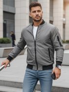 Trendi grafit szürke bomber dzseki