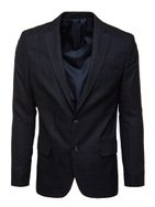 Stílusos kockás férfi kabát kék