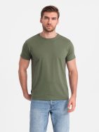 Khaki pamut póló  V6 TSBS-0146