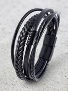 Designer férfi fekete karkötő SL-264 A