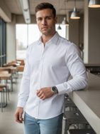 Fehér alap ing elegáns stílusban