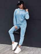 Velúr női halvány kék tréningruha Relax Fit