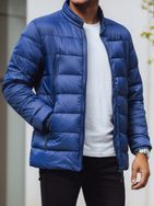 Átmeneti kék steppelt kabát