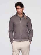 Magas gallérú, kőris színű kötött kabát V2 C645