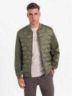 Trendi oliva zöld bomber dzseki  V3 JALP-0141
