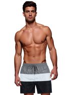 Háromtónusú szürke és fehér férfi fürdőruha