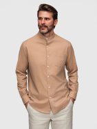 Világosbarna ing, normál szabású V7 K704