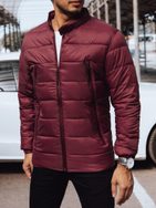 Átmeneti bordó steppelt kabát