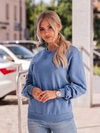 Egyszerű kék női melegítő pulóver TLR001