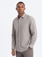 Lezsér szürke ing zsebbel  V1 SHCS-0148