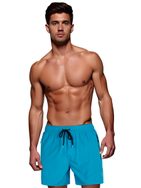 Kék férfi fürdőruha cipzáras zsebekkel