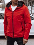 Piros átmeneti kapucnis dzseki