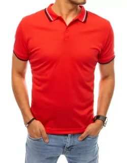 Egyszerű piros galléros póló