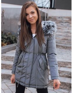 Modern sötétszürke női parka kabát Pacco