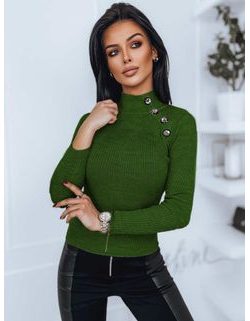 Egyedi sötétzöld női pulóver Laurella