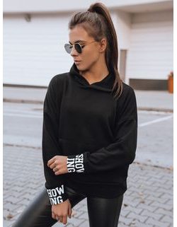 Stílusos fekete női melegítő pulóver Showing