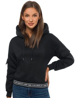 Egyedi fekete női pulóver JS/B26030