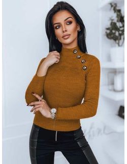 Egyedi mustárszínű női pulóver Laurella