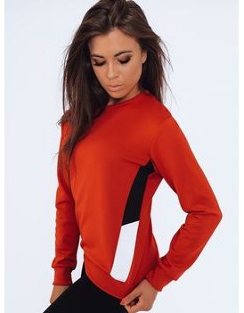 Különleges piros női pulóver Alio
