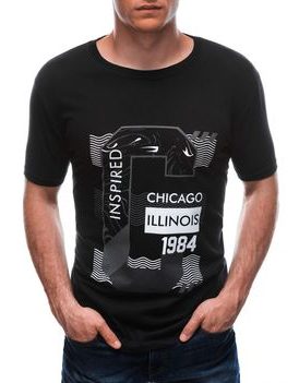 Fekete póló lenyomattal  S1677