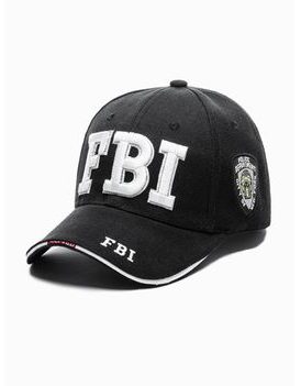 Trendi fekete siltes sapka FBI H115