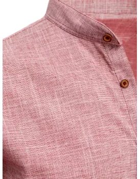 Melanzs rózsaszínű hosszú ujjú ing