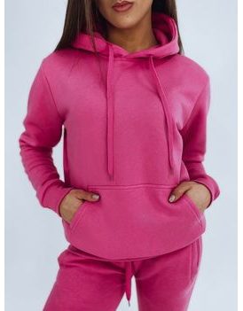 Eredeti mély rózsaszín női kapucnis pulóver Basic